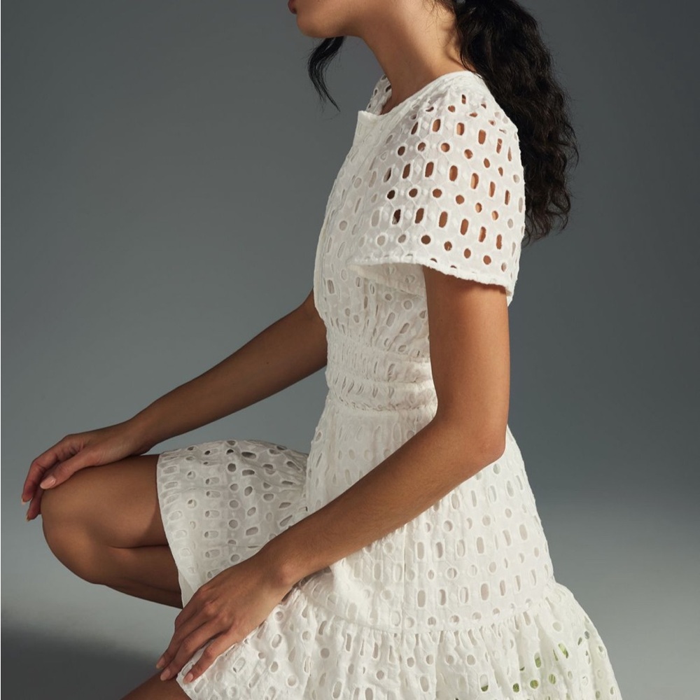 Anthropologie Somerset dress sz Medium  White Eyelet